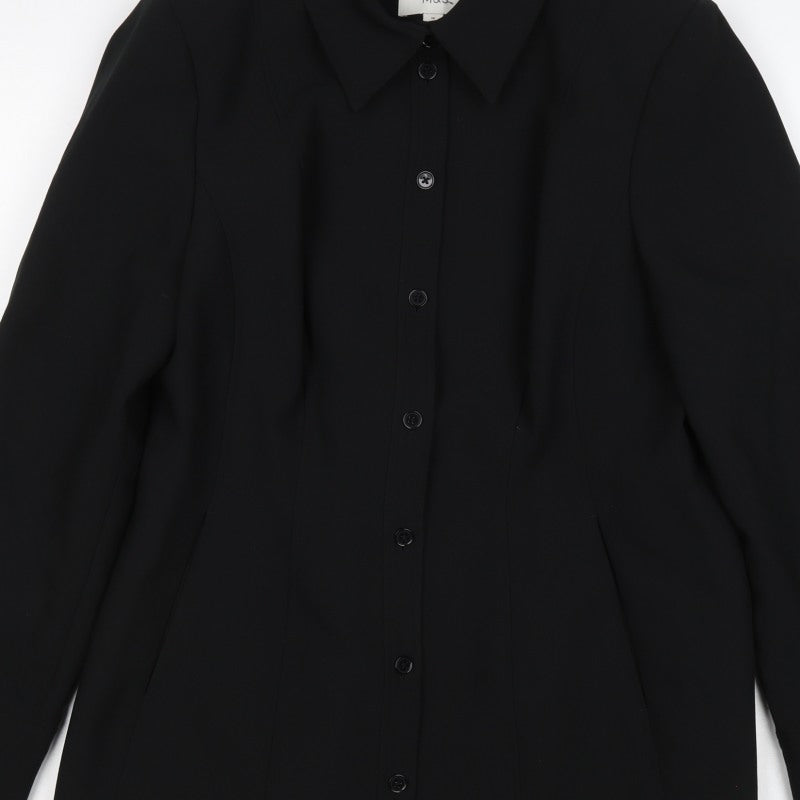 Marks and Spencer Women’s Black Size 16 Single-Breasted Suit Jacket