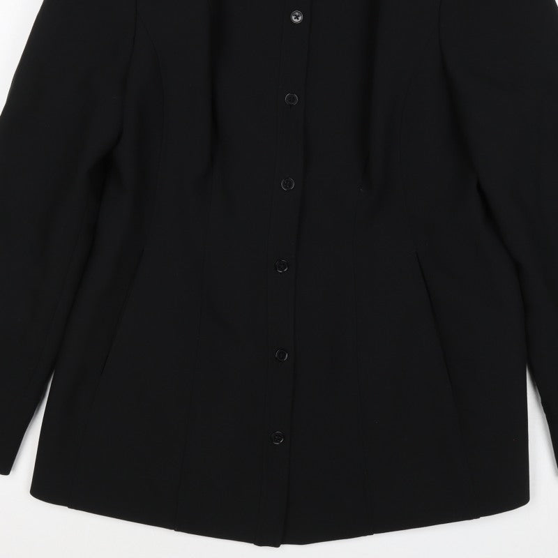 Marks and Spencer Women’s Black Size 16 Single-Breasted Suit Jacket