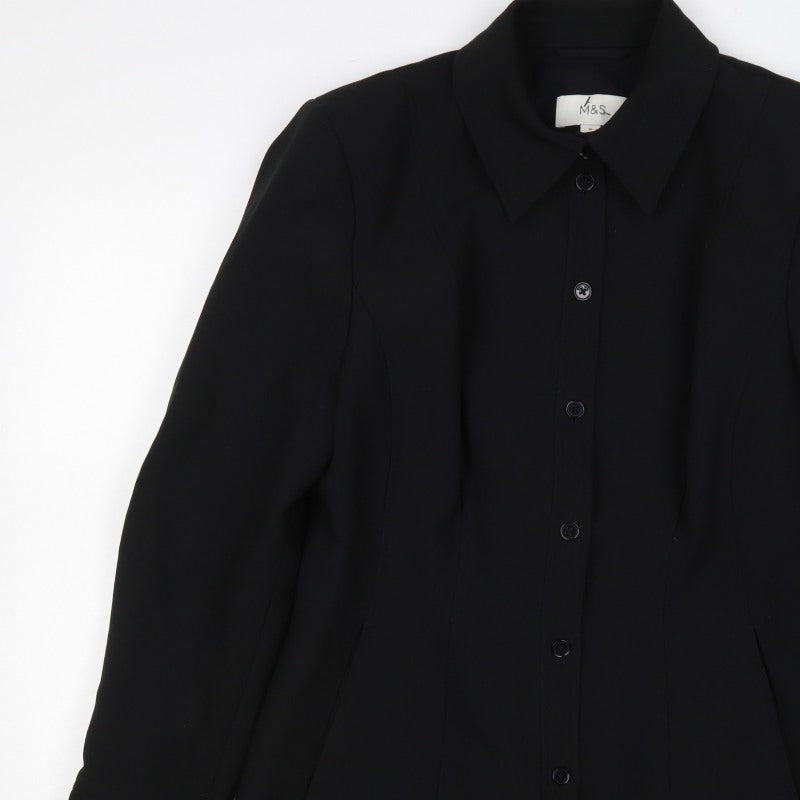 Marks and Spencer Women’s Black Size 16 Single-Breasted Suit Jacket