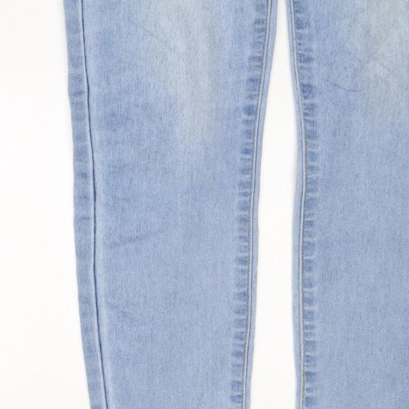 Boohoo Blue Women’s UK 6 Light Wash Skinny Stretch Jeans
