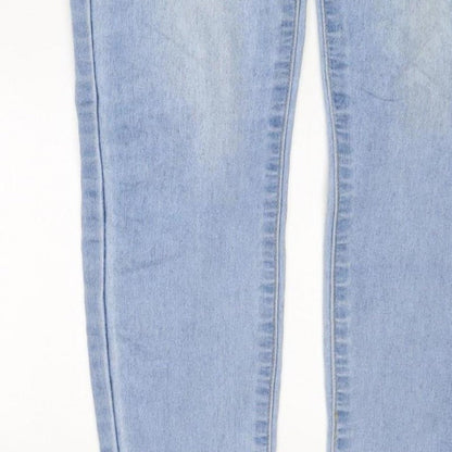 Boohoo Blue Women’s UK 6 Light Wash Skinny Stretch Jeans