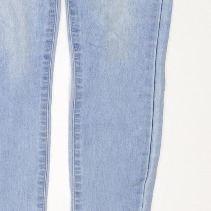 Boohoo Blue Women’s UK 6 Light Wash Skinny Stretch Jeans