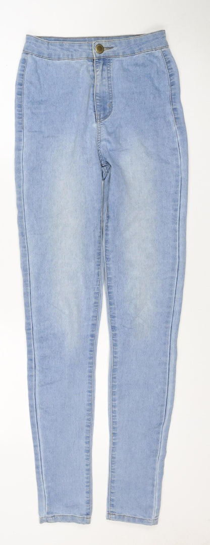 Boohoo Blue Women’s UK 6 Light Wash Skinny Stretch Jeans