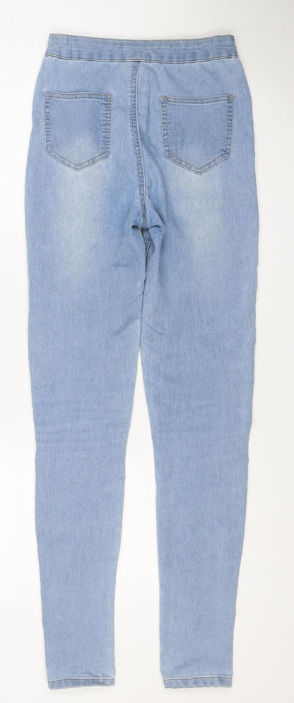 Boohoo Blue Women’s UK 6 Light Wash Skinny Stretch Jeans