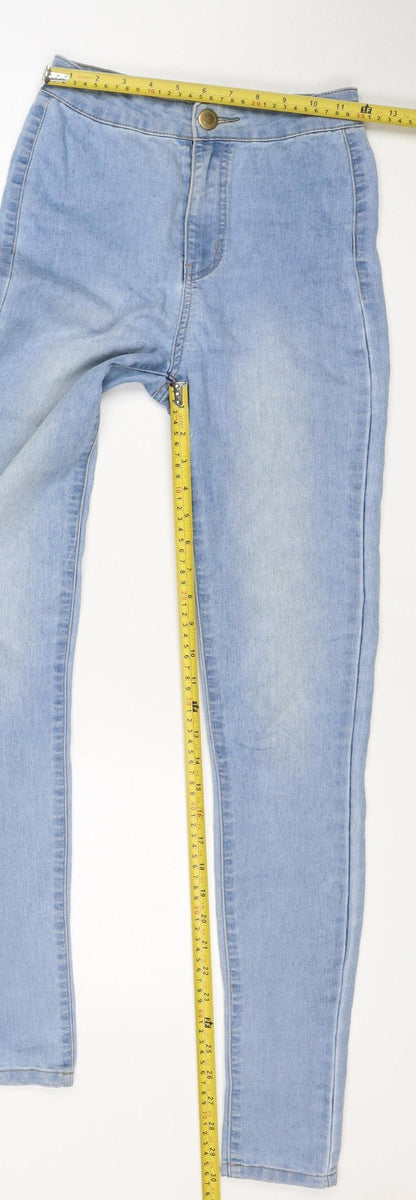 Boohoo Blue Women’s UK 6 Light Wash Skinny Stretch Jeans