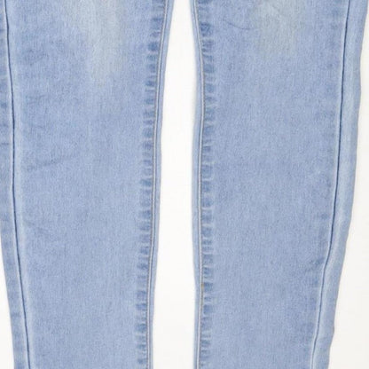 Boohoo Blue Women’s UK 6 Light Wash Skinny Stretch Jeans