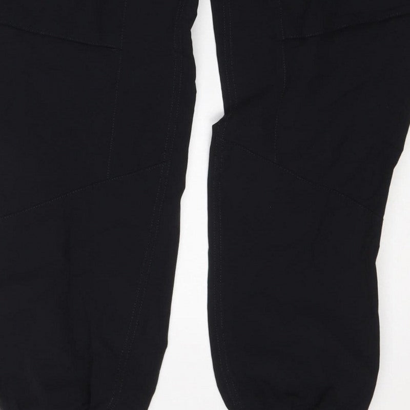 Nike Men Black L Air Max Tapered Jogger Track Pants Zip Pockets