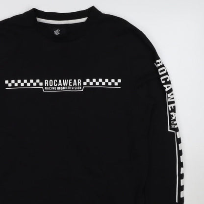 Rocawear Men’s Black M Racing Graphic Print Pullover Sweatshirt