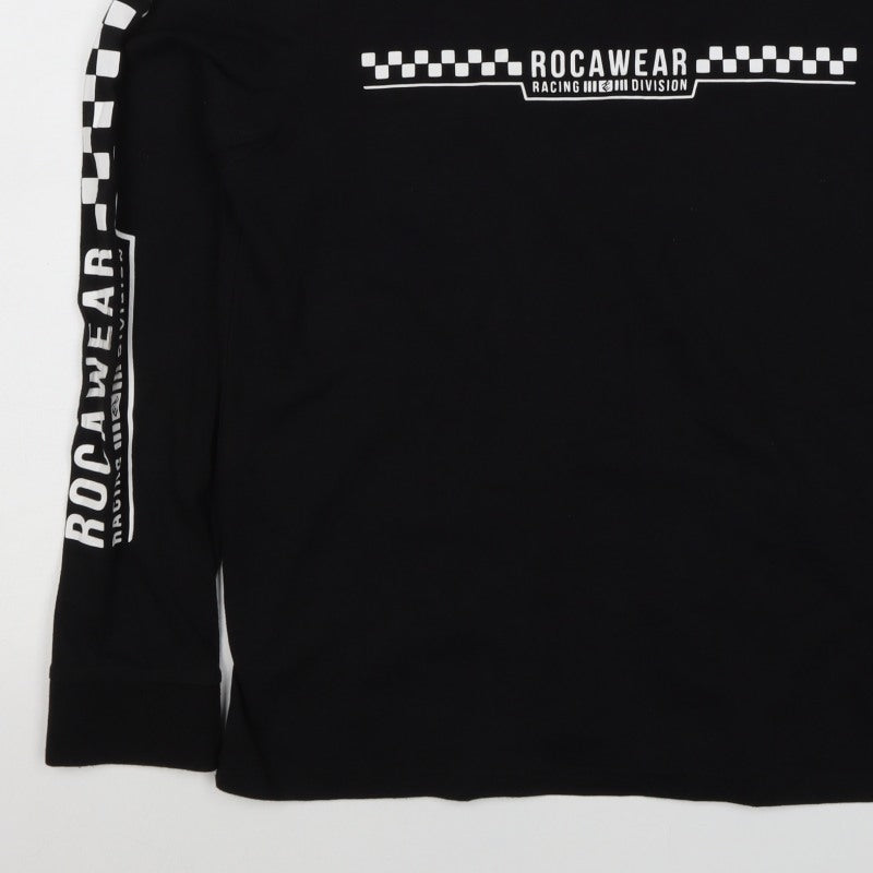 Rocawear Men’s Black M Racing Graphic Print Pullover Sweatshirt