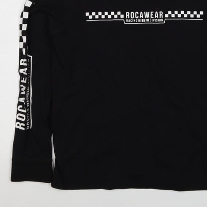 Rocawear Men’s Black M Racing Graphic Print Pullover Sweatshirt
