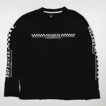 Rocawear Men’s Black M Racing Graphic Print Pullover Sweatshirt