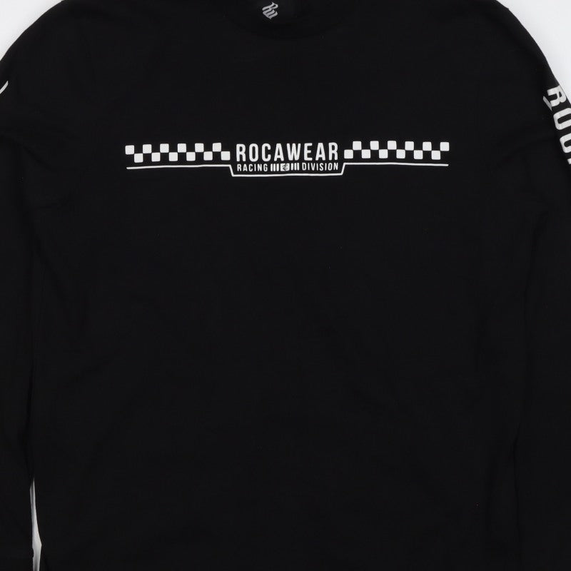 Rocawear Men’s Black M Racing Graphic Print Pullover Sweatshirt