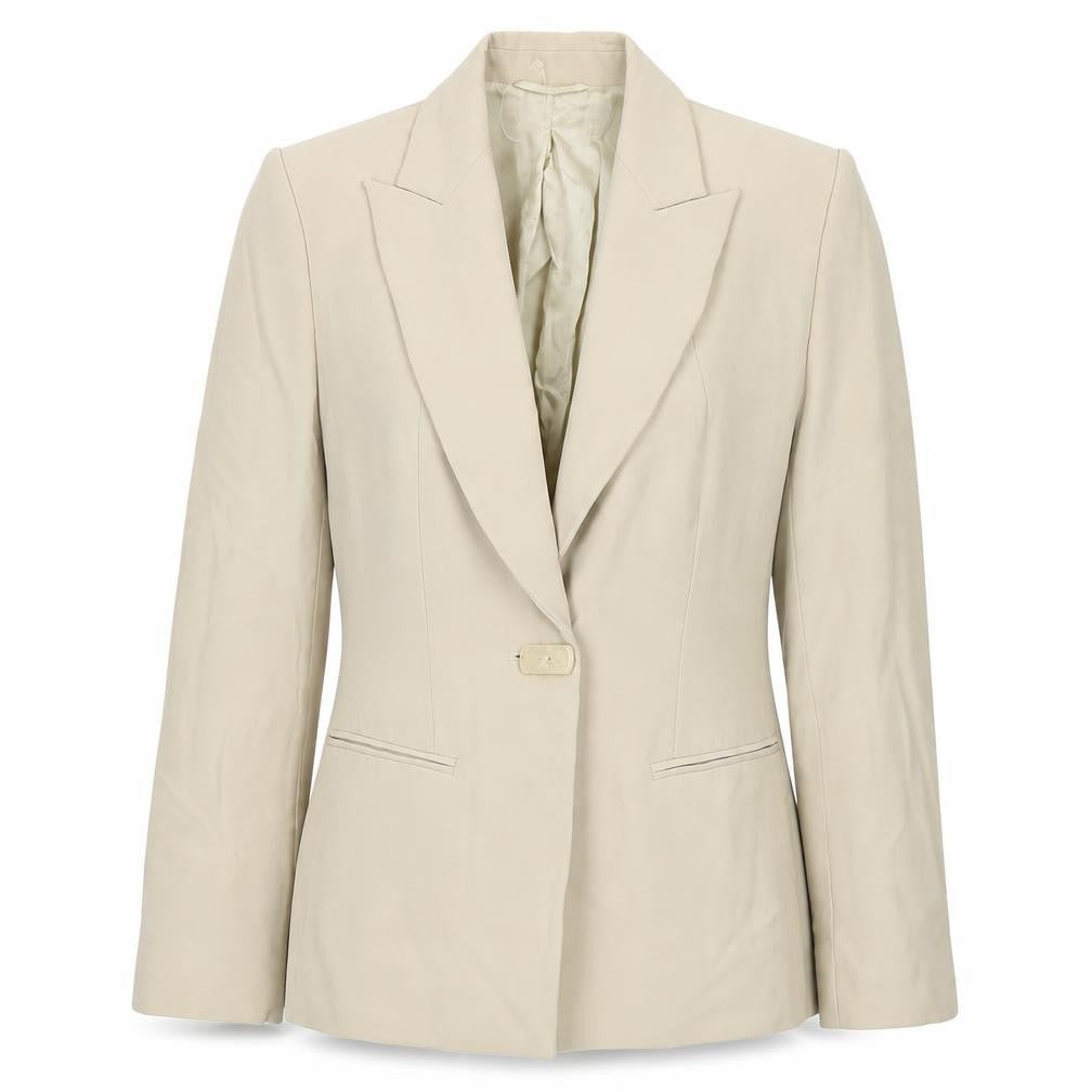 M&S Autograph Women’s Beige UK 10 Tailored One Button Blazer Jacket