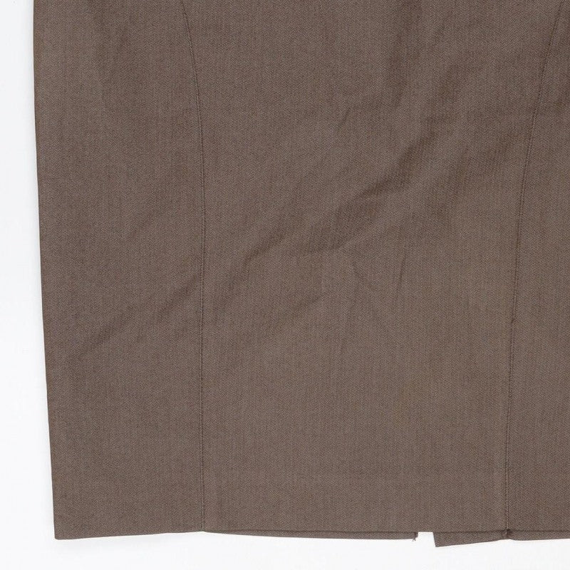 Next Women’s Brown UK 10 Pencil Knee Length Linen Blend Work Skirt