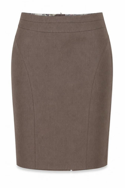 Next Women’s Brown UK 10 Pencil Knee Length Linen Blend Work Skirt
