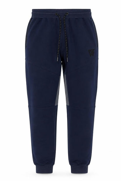 W Mens Blue M Jogger Track Pants Drawstring Reflective Zip Pockets