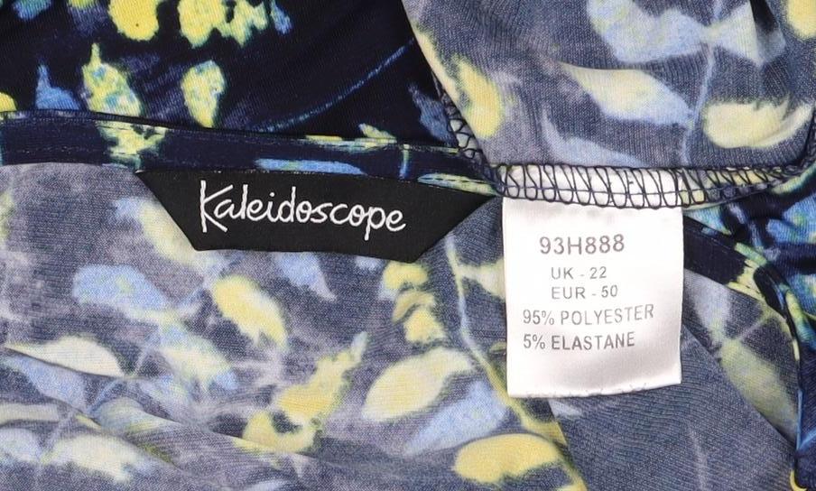 Kaleidoscope Women Multicoloured UK 22 Floral Kaftan Knee Dress