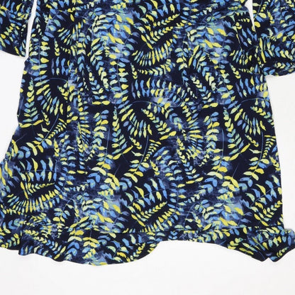 Kaleidoscope Women Multicoloured UK 22 Floral Kaftan Knee Dress