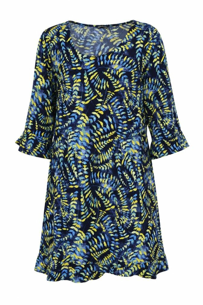 Kaleidoscope Women Multicoloured UK 22 Floral Kaftan Knee Dress