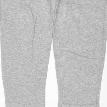 Converse Women Grey M All Star Logo Jogger Sweatpants Drawstring