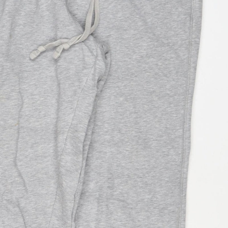 Converse Women Grey M All Star Logo Jogger Sweatpants Drawstring