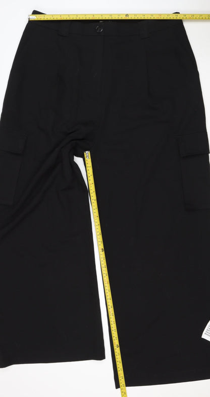 COS Women’s Black UK 18 Wide-Leg Tailored Trousers