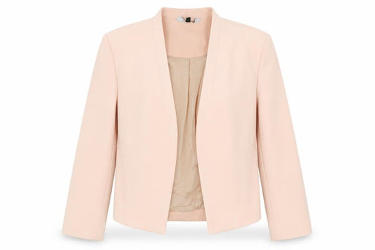 New Look Women’s Pink UK 12 Collarless Lined Blazer Smart Workwear
