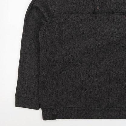 Regatta Men’s Grey M Herringbone Henley Fleece Sweatshirt