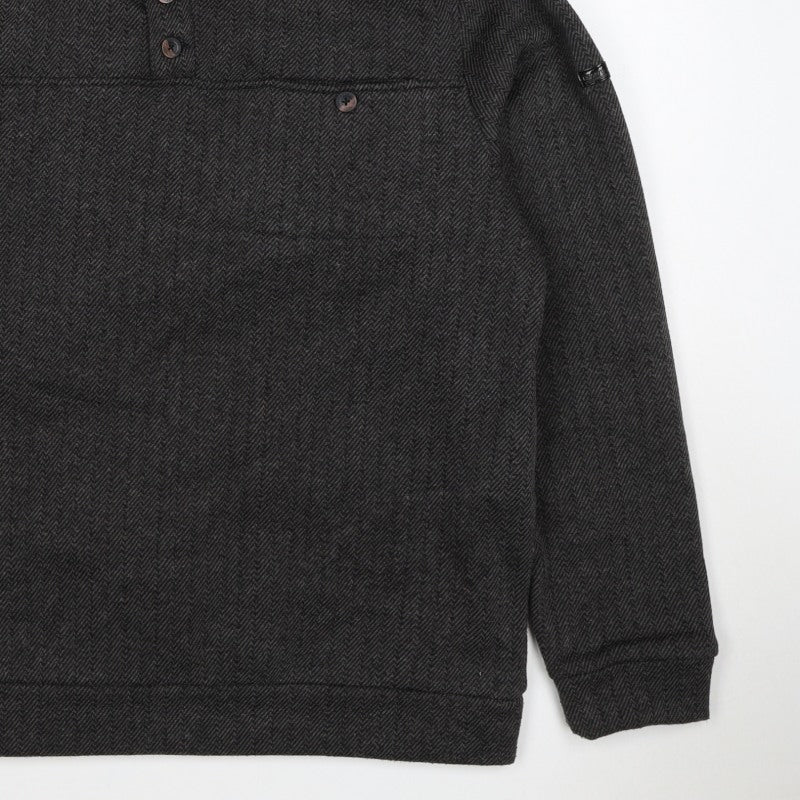 Regatta Men’s Grey M Herringbone Henley Fleece Sweatshirt