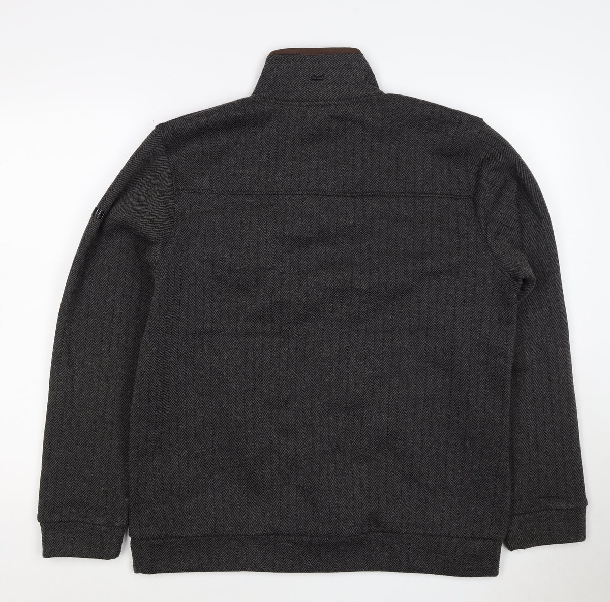 Regatta Men’s Grey M Herringbone Henley Fleece Sweatshirt