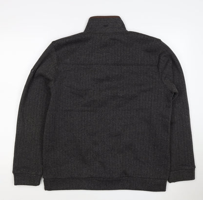 Regatta Men’s Grey M Herringbone Henley Fleece Sweatshirt