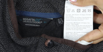 Regatta Men’s Grey M Herringbone Henley Fleece Sweatshirt