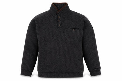 Regatta Men’s Grey M Herringbone Henley Fleece Sweatshirt