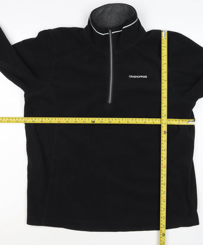 Craghoppers Men’s Black S 1/2 Zip Fleece Pullover Outdoor Sweatshirt
