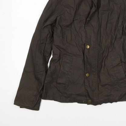 Crane Trail Women’s Brown Size 10 Waxed Cotton Jacket Cord Collar