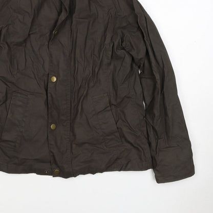 Crane Trail Women’s Brown Size 10 Waxed Cotton Jacket Cord Collar