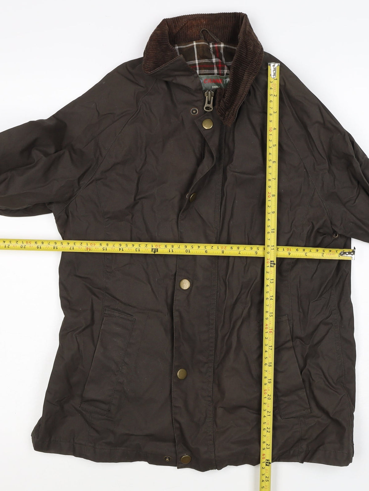 Crane Trail Women’s Brown Size 10 Waxed Cotton Jacket Cord Collar