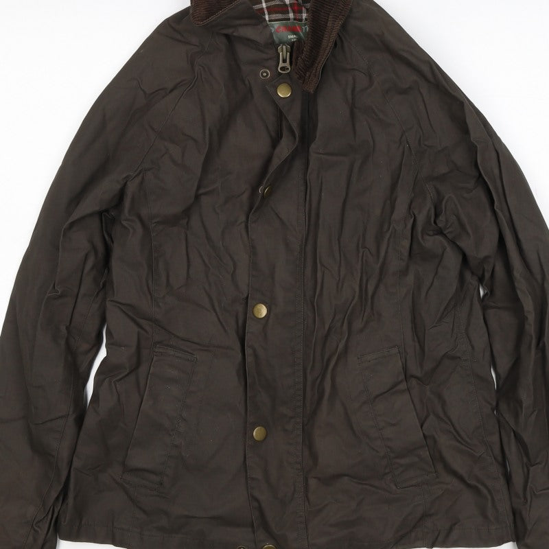 Crane Trail Women’s Brown Size 10 Waxed Cotton Jacket Cord Collar