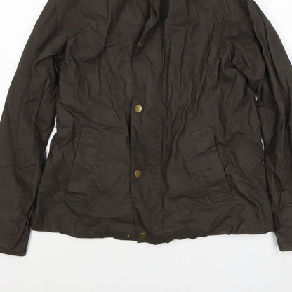 Crane Trail Women’s Brown Size 10 Waxed Cotton Jacket Cord Collar