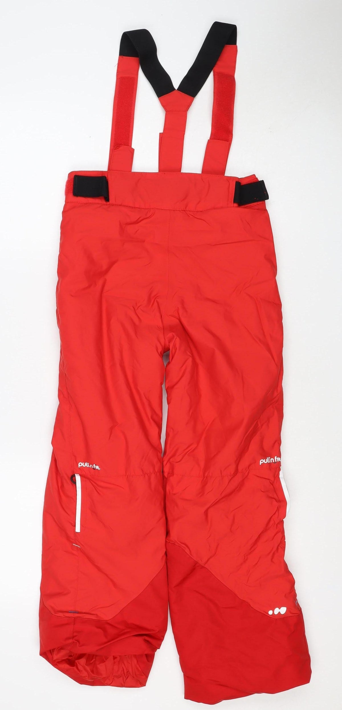 Decathlon Wedze Boys Red Ski Snow Pants Salopettes 8 Years Waterproof