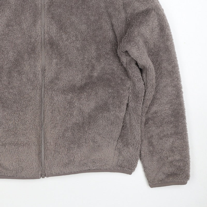 UNIQLO Women Grey S Full Zip Teddy Fleece Basic Jacket