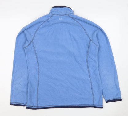 Mountain Warehouse Women Blue UK 12 Fleece 1/4 Zip Pullover Sweatshirt