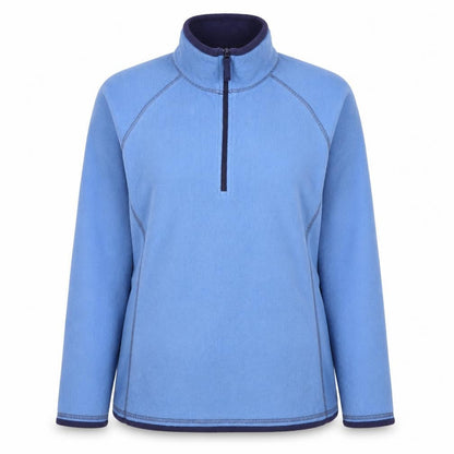 Mountain Warehouse Women Blue UK 12 Fleece 1/4 Zip Pullover Sweatshirt