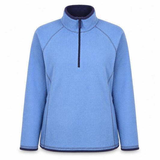 Mountain Warehouse Women Blue UK 12 Fleece 1/4 Zip Pullover Sweatshirt
