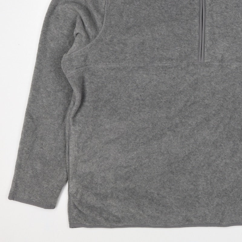 Marks & Spencer Men Grey 3XL Fleece 1/4 Zip Pullover Sweatshirt