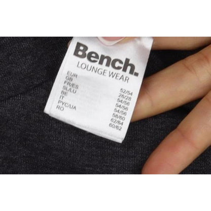 Bench Womens Black M Full Zip High Neck Logo Sweatshirt