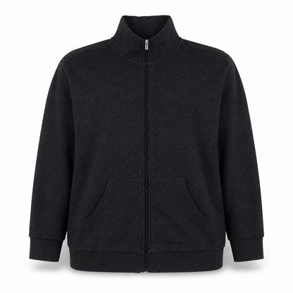 Bench Womens Black M Full Zip High Neck Logo Sweatshirt