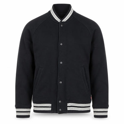 Levi's Men’s Black L Varsity Jacket Cotton Blend Button Pockets