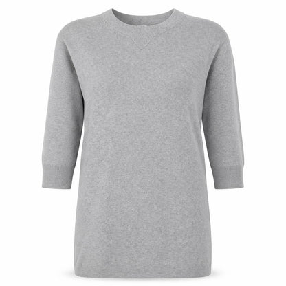 Kin by John Lewis Women Grey Size 10 Crew Neck Knit Tunic Jumper