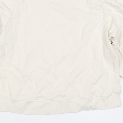 Hush Women’s Ivory S Puff Sleeve Organic Cotton Crew Neck Sweatshirt